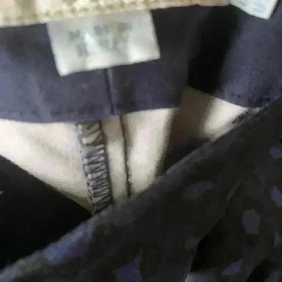 Boden Leopard Print Navy Tapered Stretch Crop Workwear Office Trousers Size 8L - Picture 10 of 11